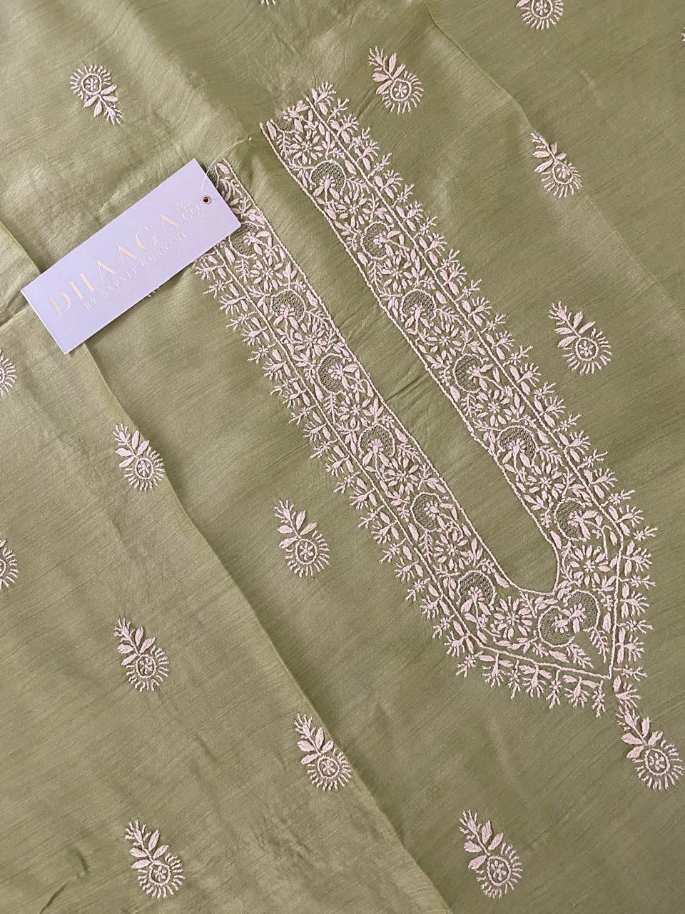 Green Moonga Silk Men's Kurta