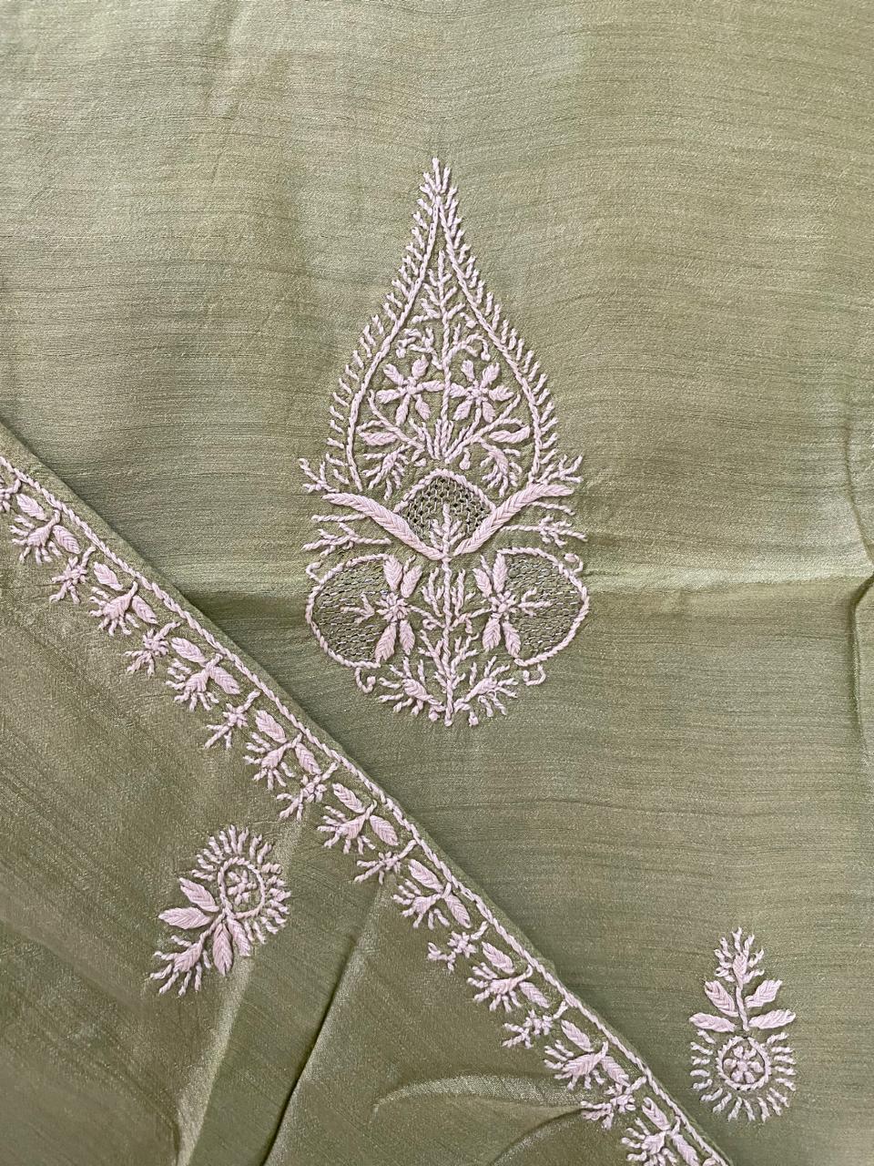 Green Moonga Silk Men's Kurta