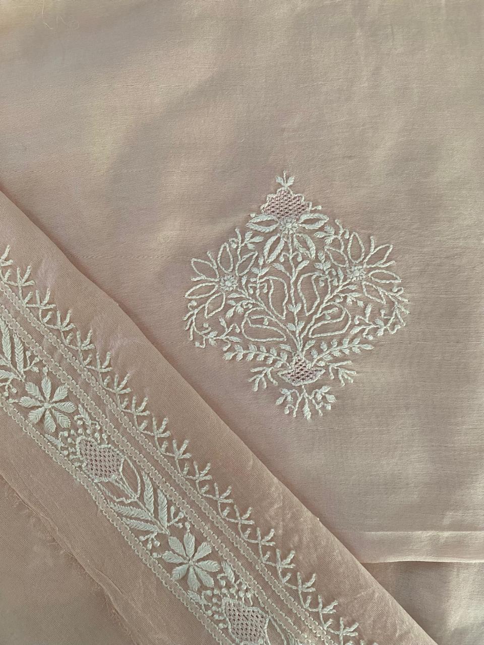 Powder Pink Chanderi Men's Kurta