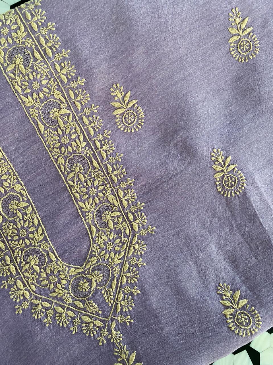 Lilac Moonga Silk Men's Kurta