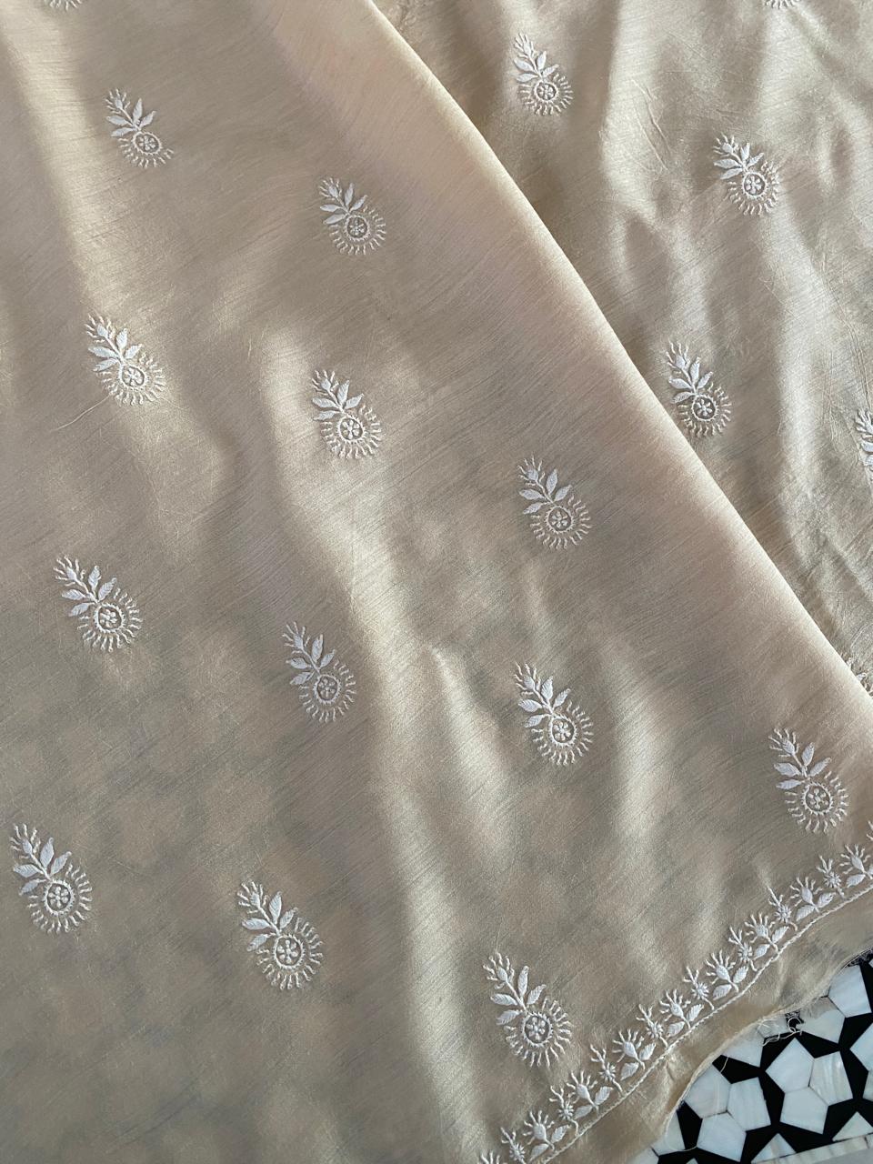Beige Moonga Silk Men's Kurta
