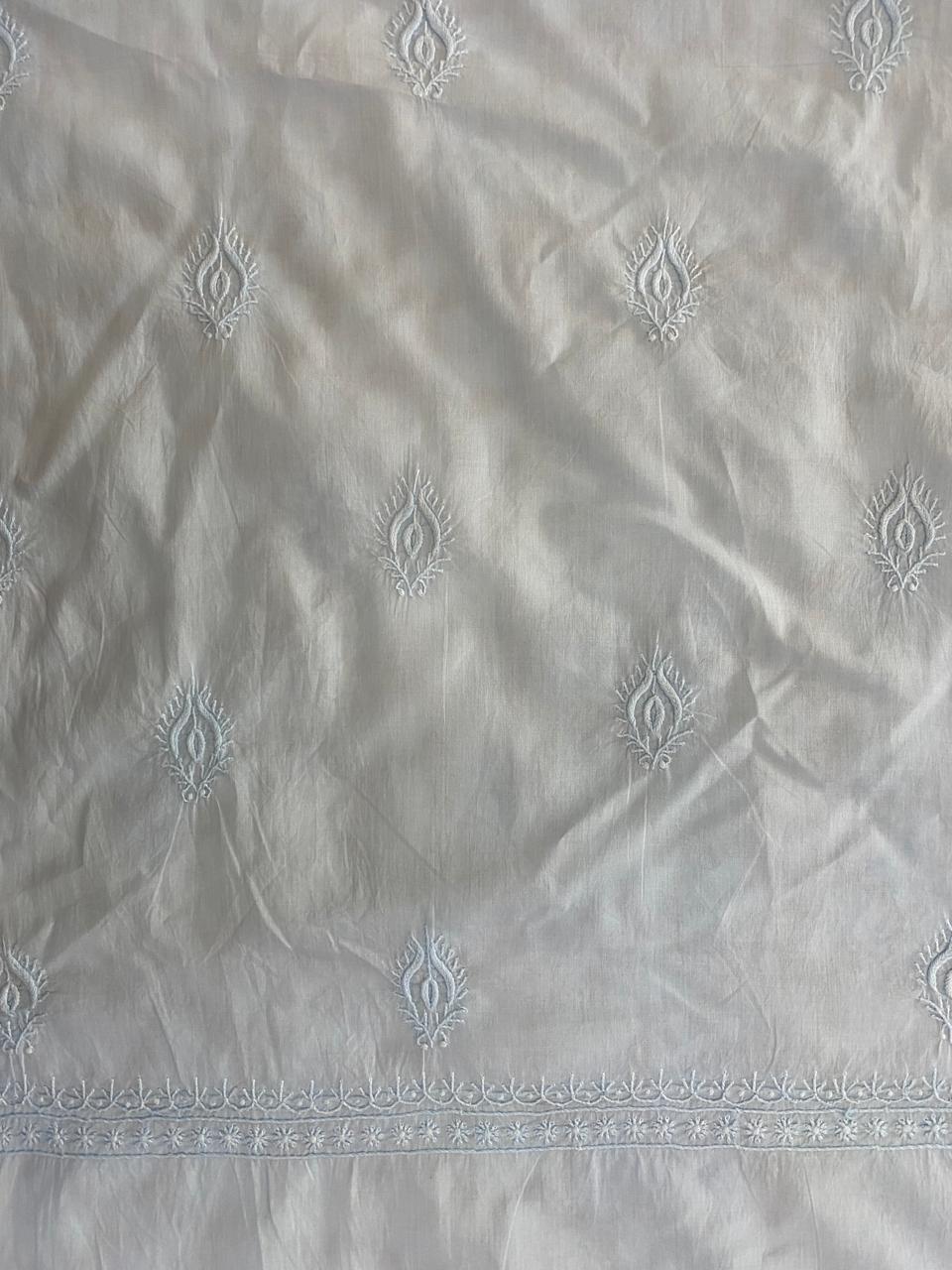 Powder Blue Mul-Mul Men's Kurta