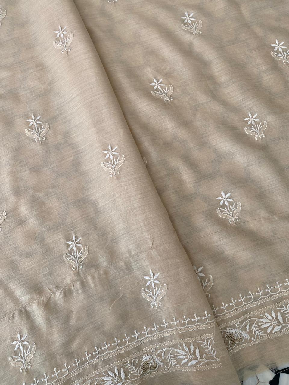 Beige Moonga Silk Men's Kurta