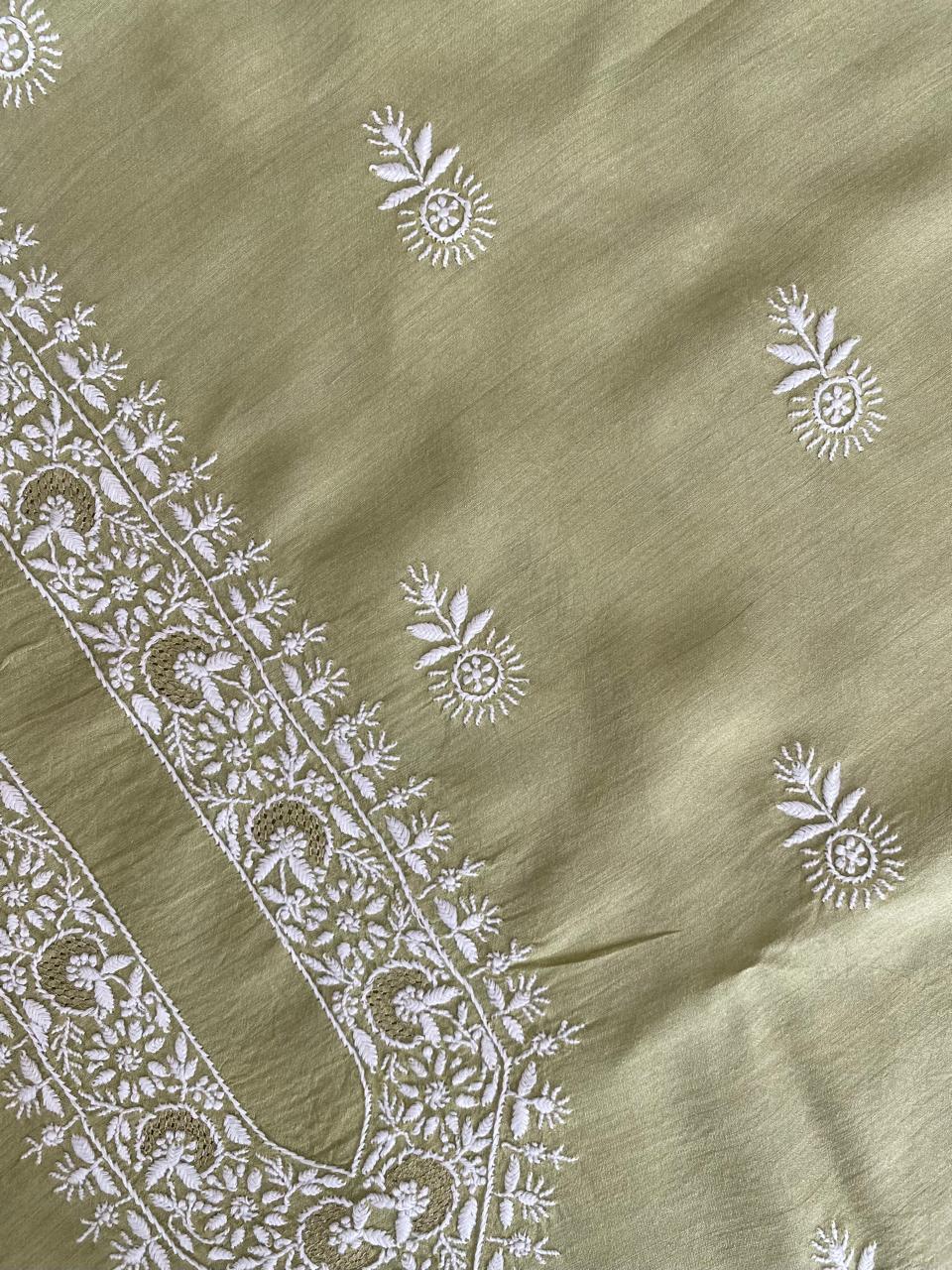 Sage Green Moonga Silk Men's Kurta