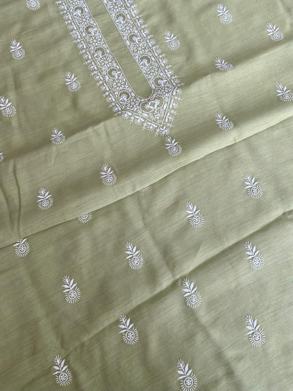 Sage Green Moonga Silk Men's Kurta