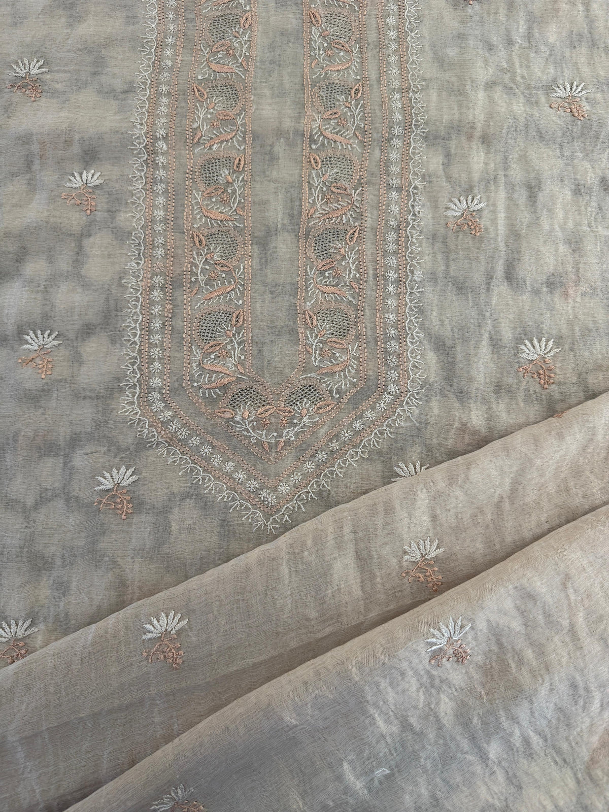 Golden Tissue Chikankari Men's Kurta
