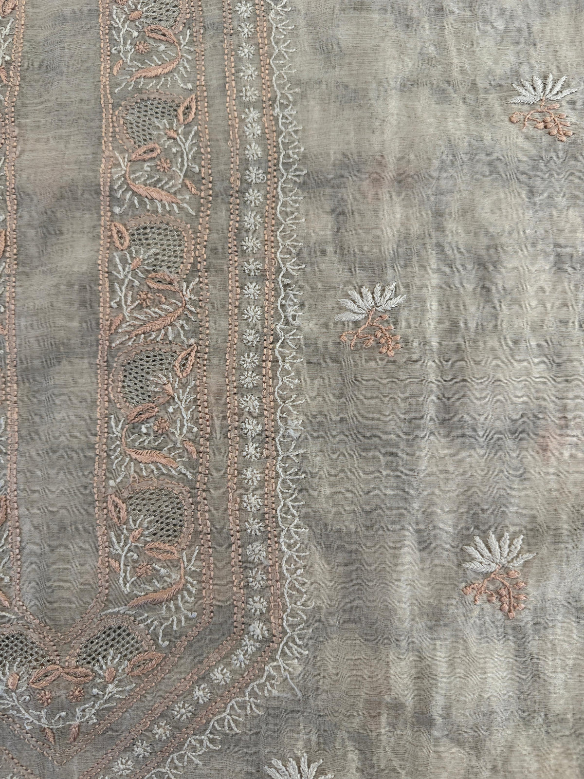 Golden Tissue Chikankari Men's Kurta