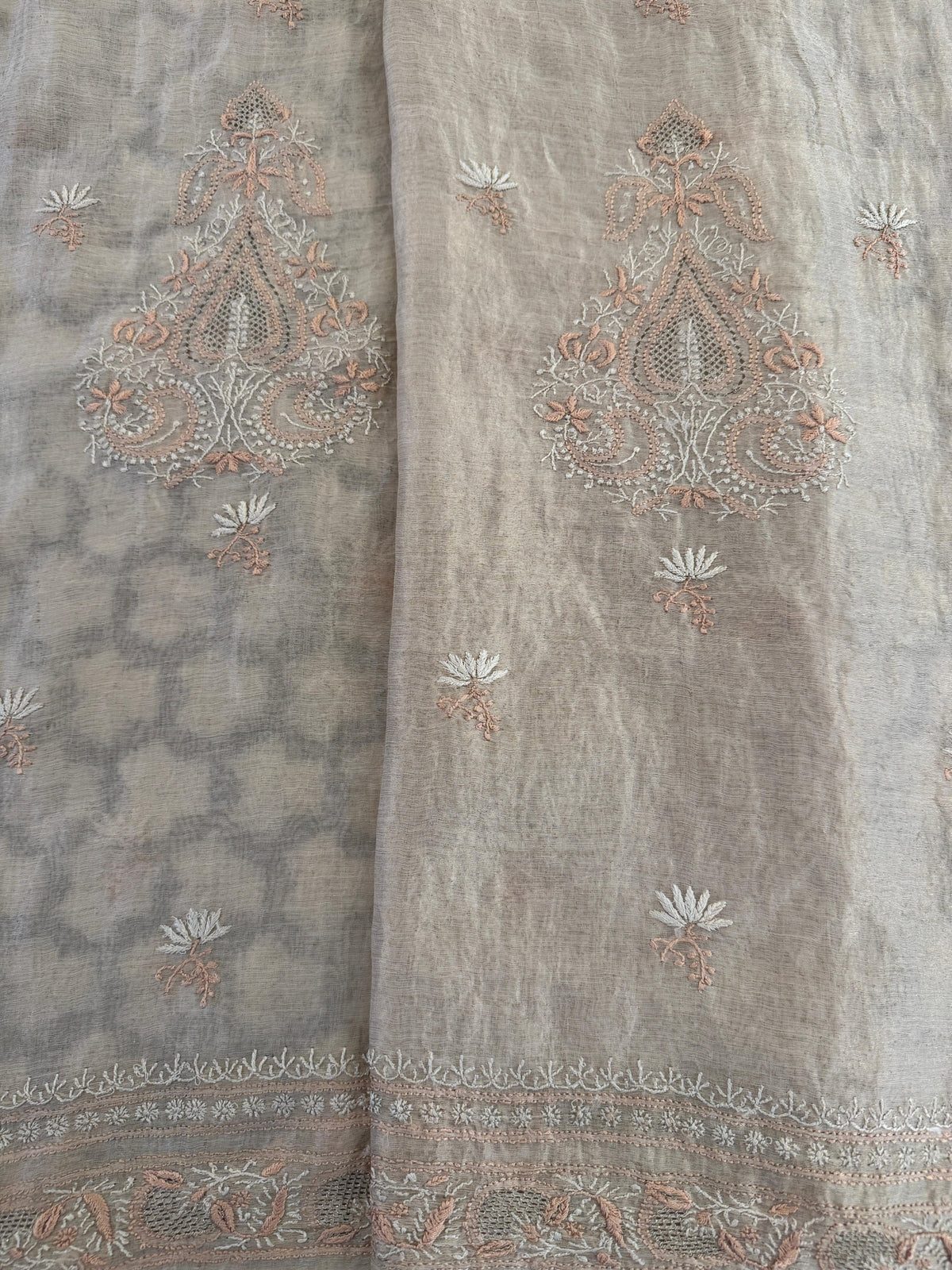 Golden Tissue Chikankari Men's Kurta