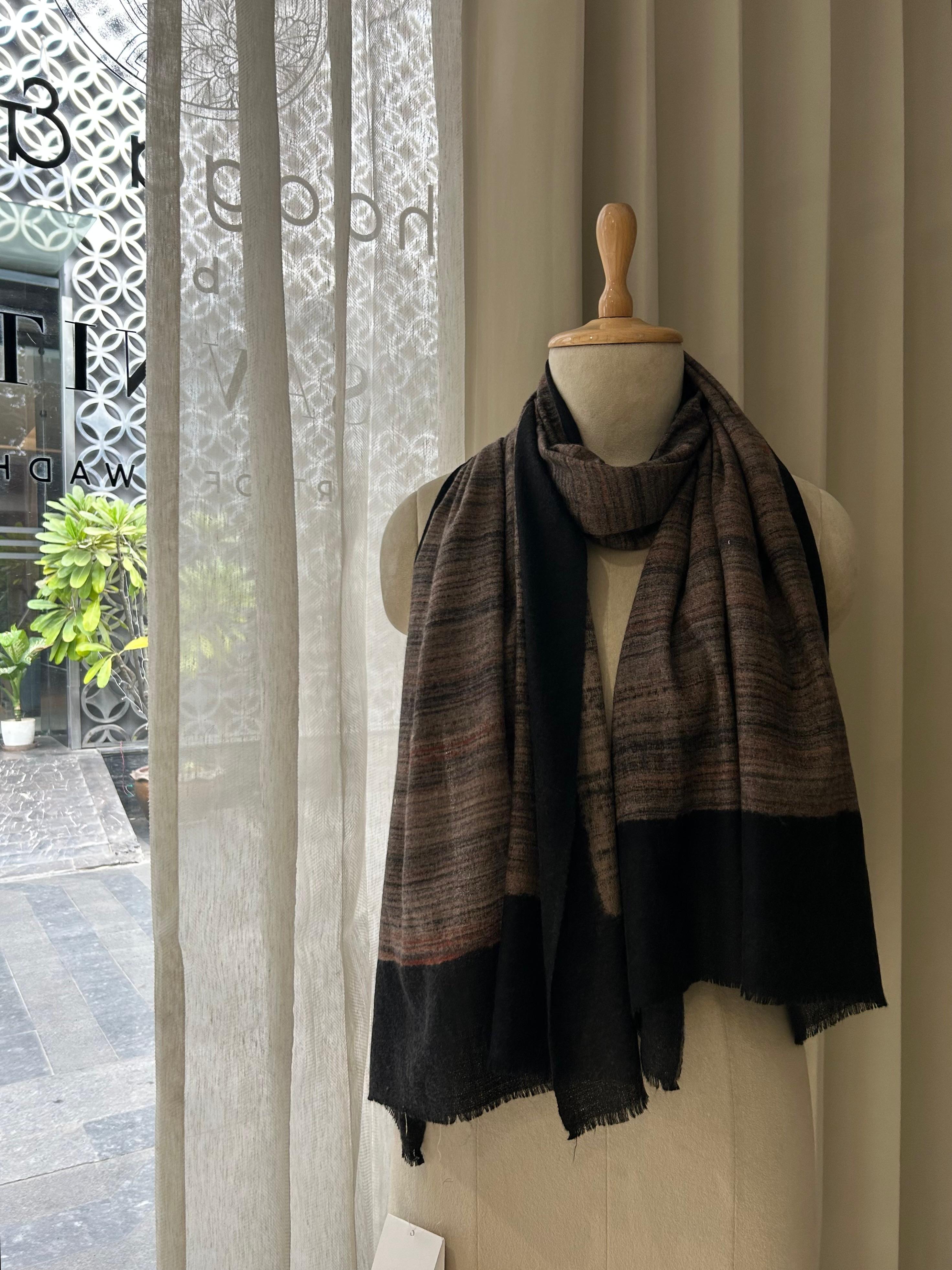 Black Woolen Shawl