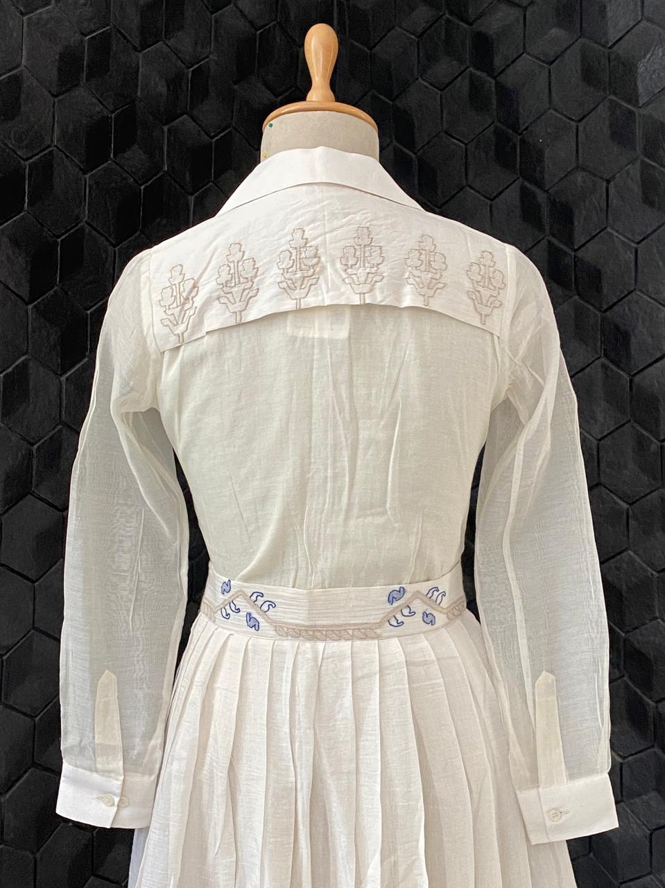 Chikankari Shirt and Skirt Set