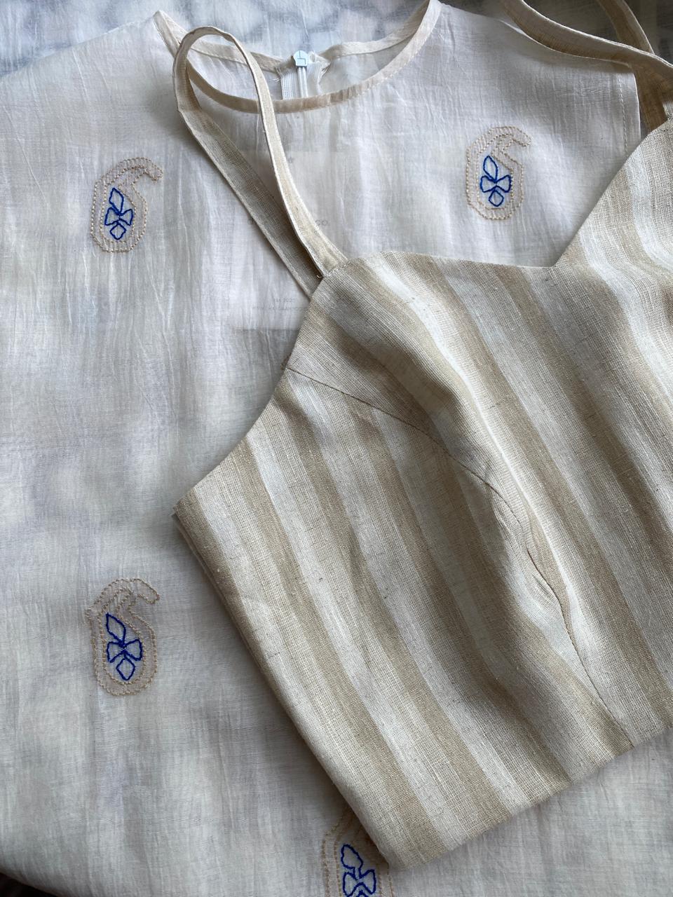 Chikankari Kurta Set with Bustier