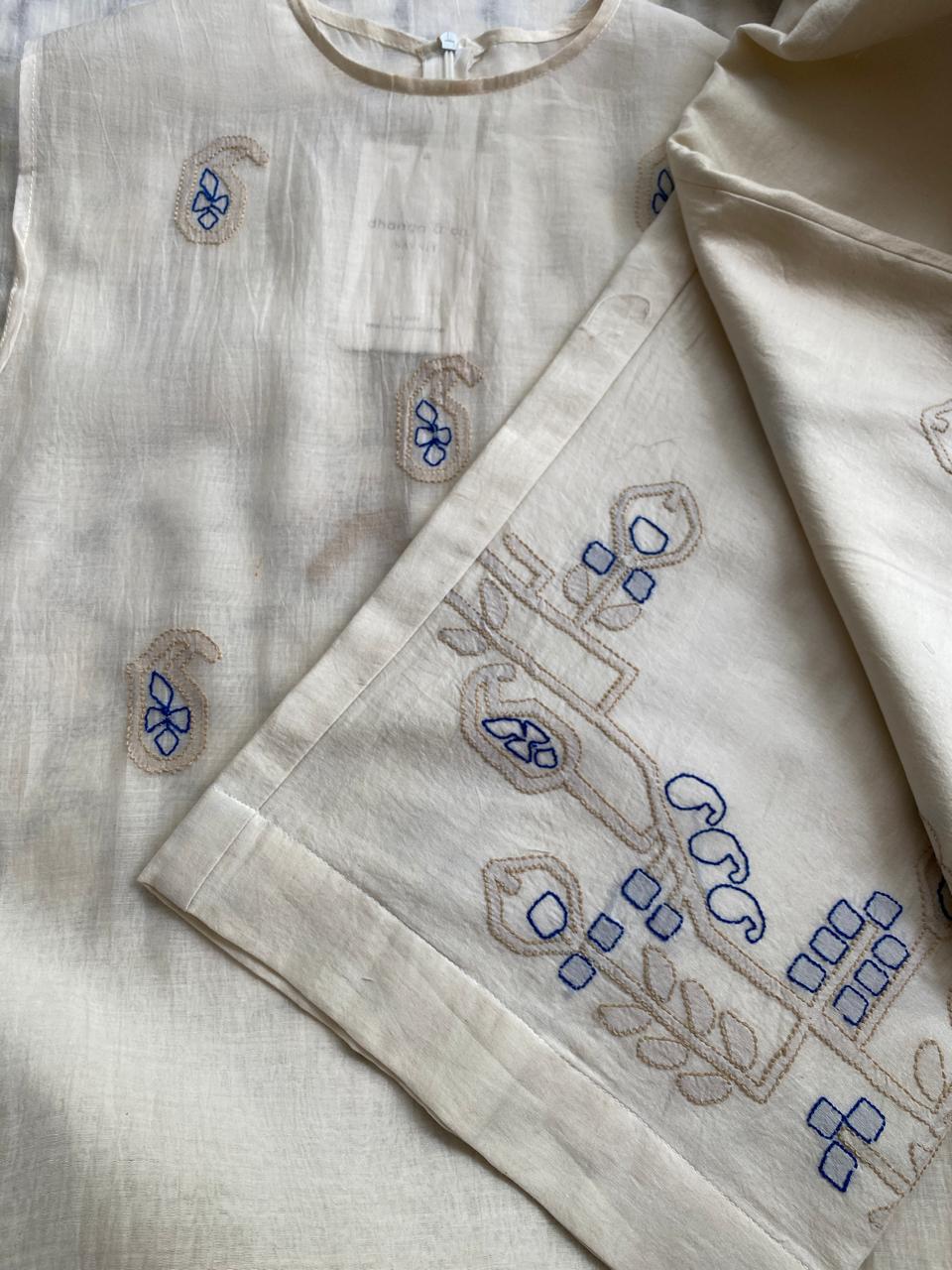 Chikankari Kurta Set with Bustier