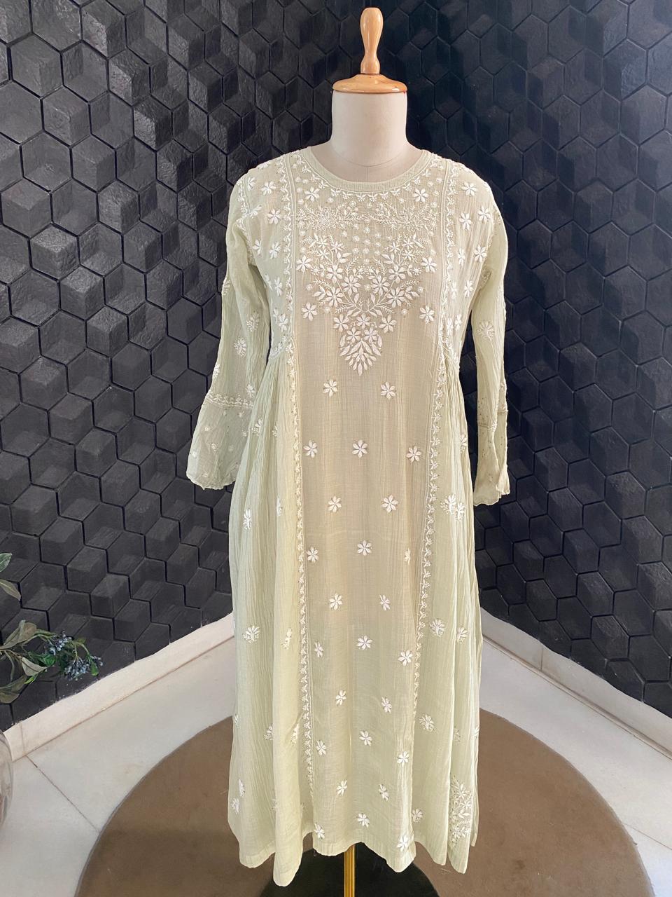 Mul chanderi Dress