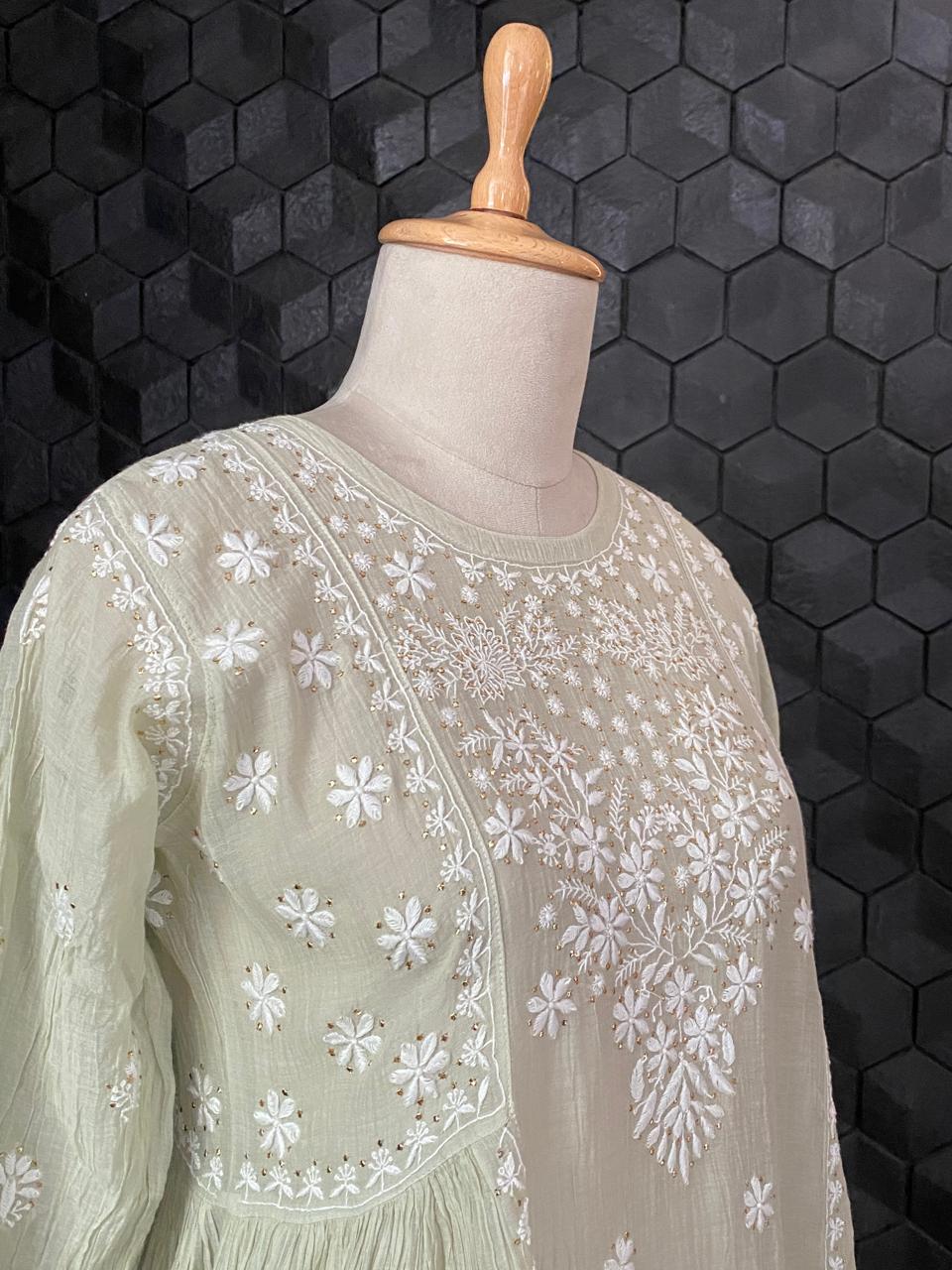 Mul chanderi Dress