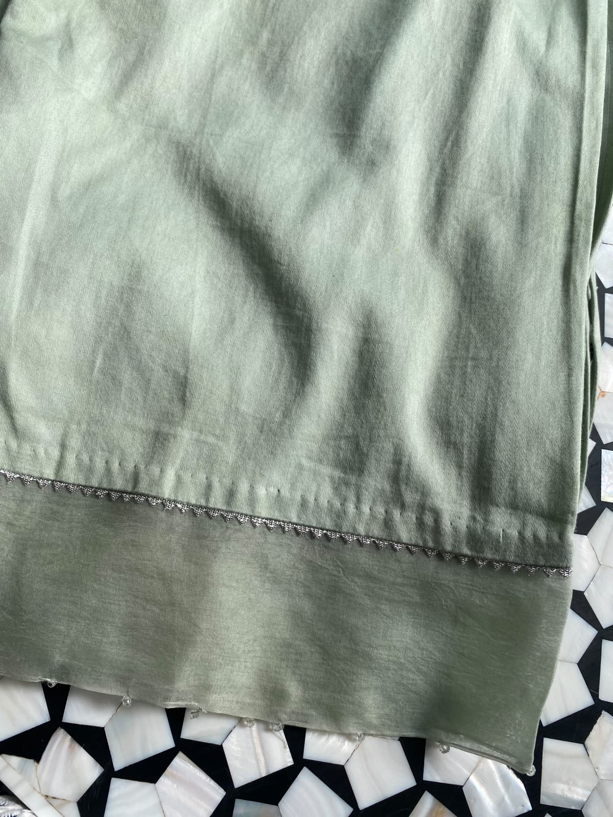 Grey Georgette Kurta with Multi-Coloured Heavy Dupatta Set