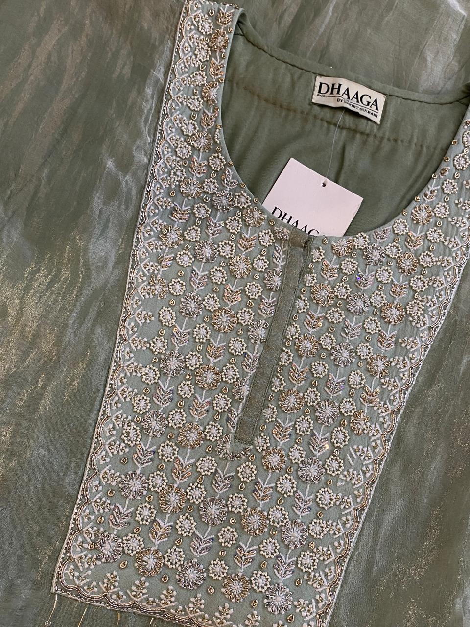 Sage Green Tissue Kaftan