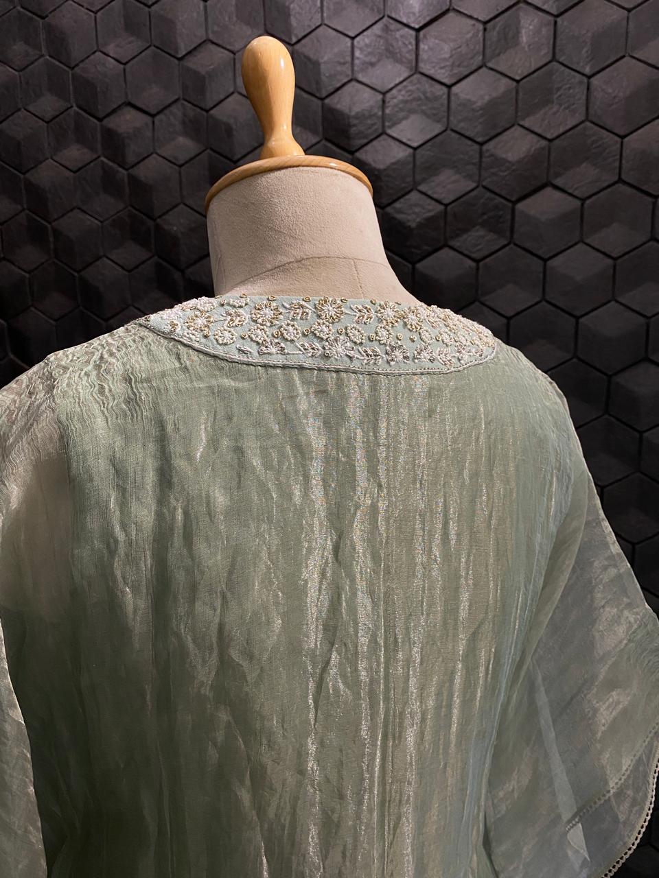 Sage Green Tissue Kaftan