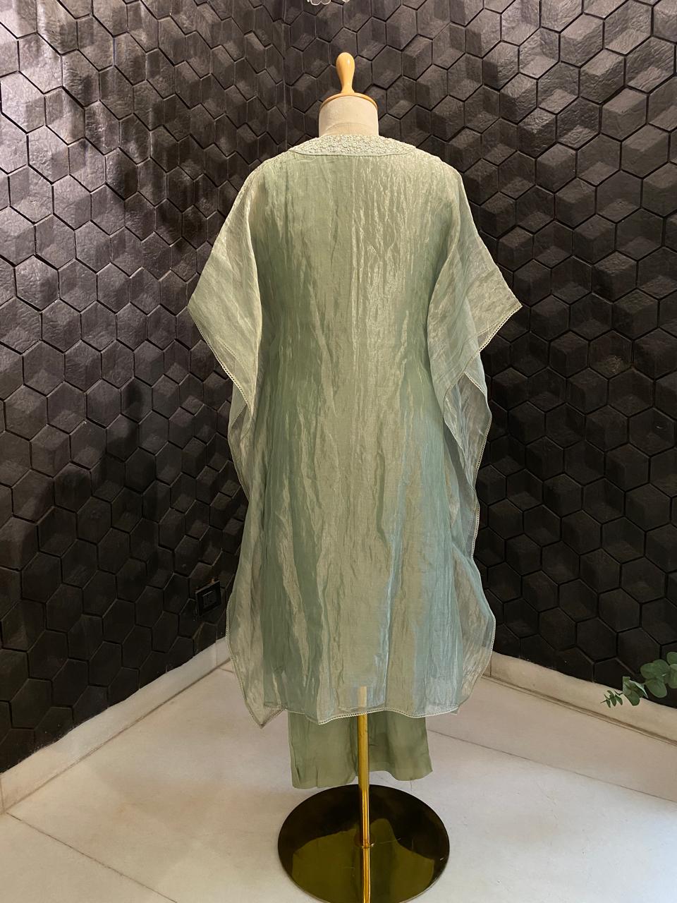 Sage Green Tissue Kaftan