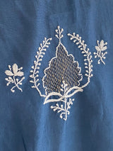 Cobalt blue Awadhi Jali Shirt with Chikankari