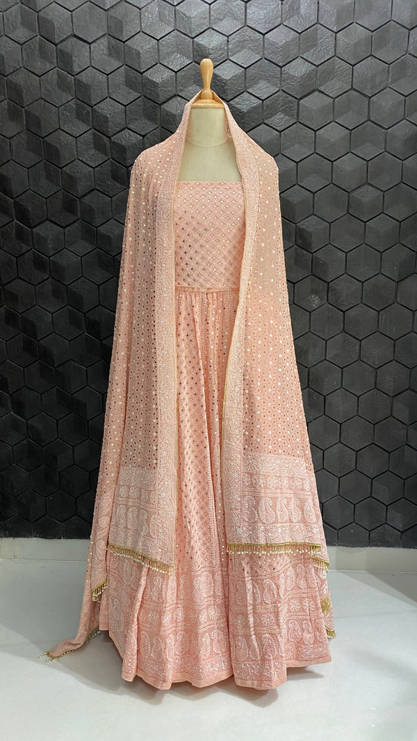 Buy Lucknowi Chikankari Fabric, Lehenga, Dupatta, Kurtis Plazos Directly  from Factory Outlet | - YouTube