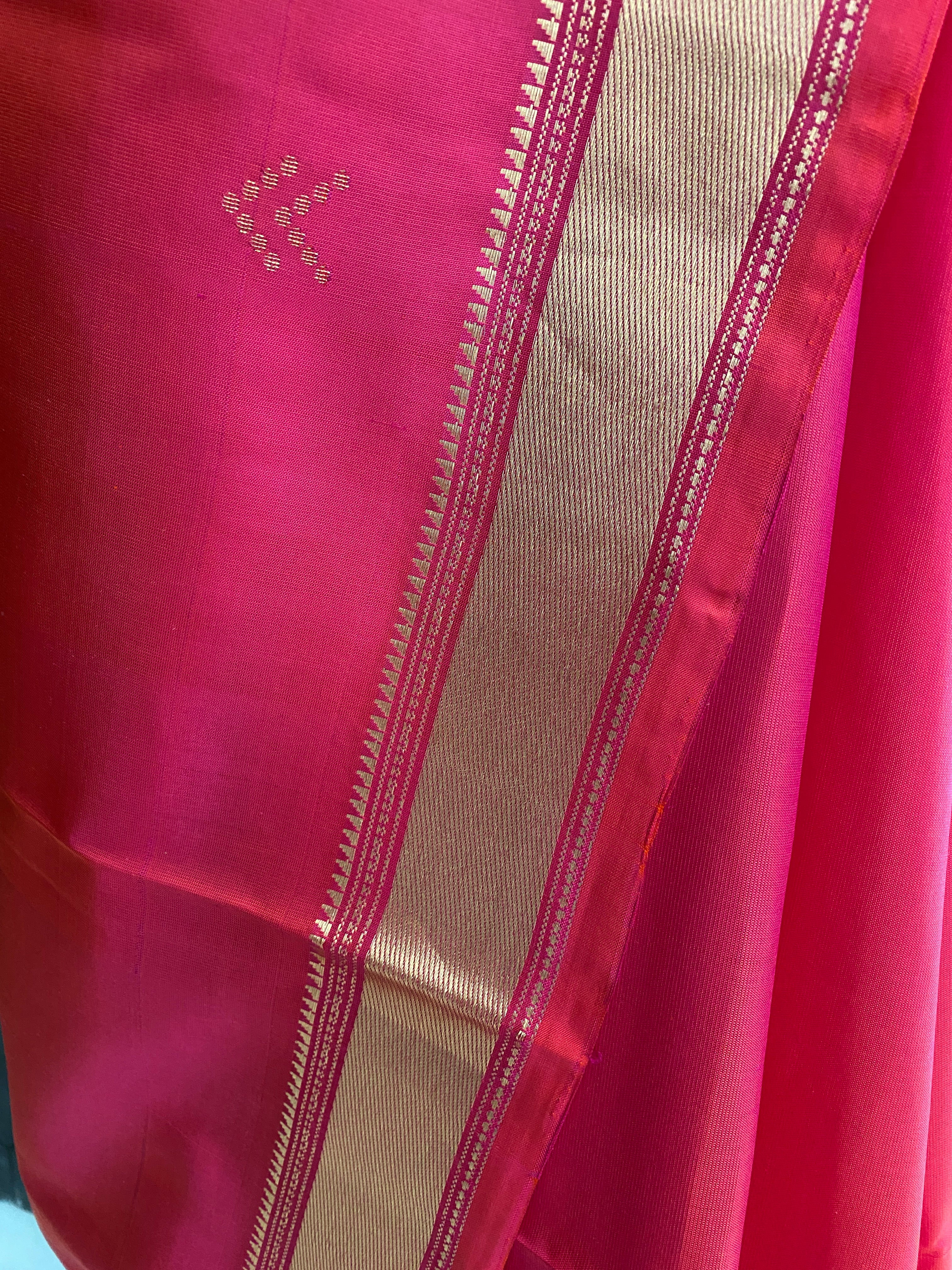 Pink Silk Saree With Zari Work