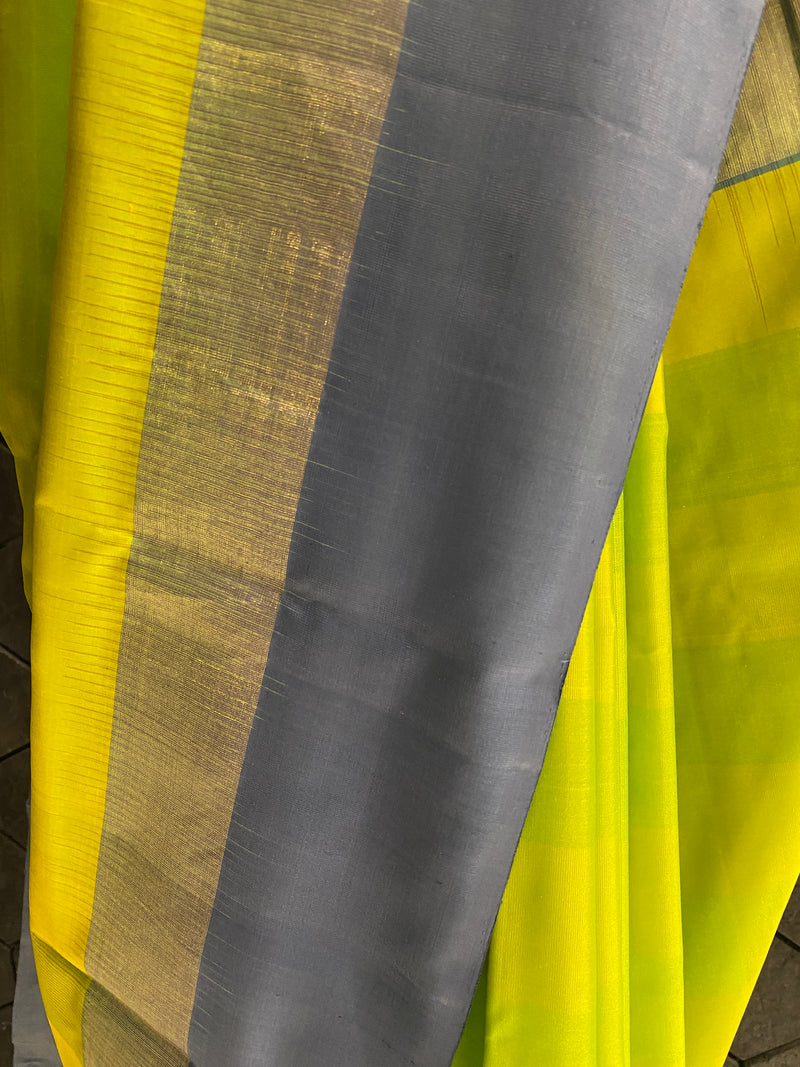 Multi colour silk saree with zari work