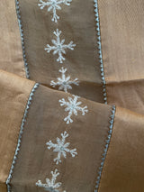 Tissue Pants with Intricate Lace and Thread Embroidery
